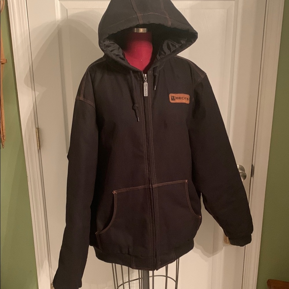 Black Performance Jacket with Hood and Quilted Texture